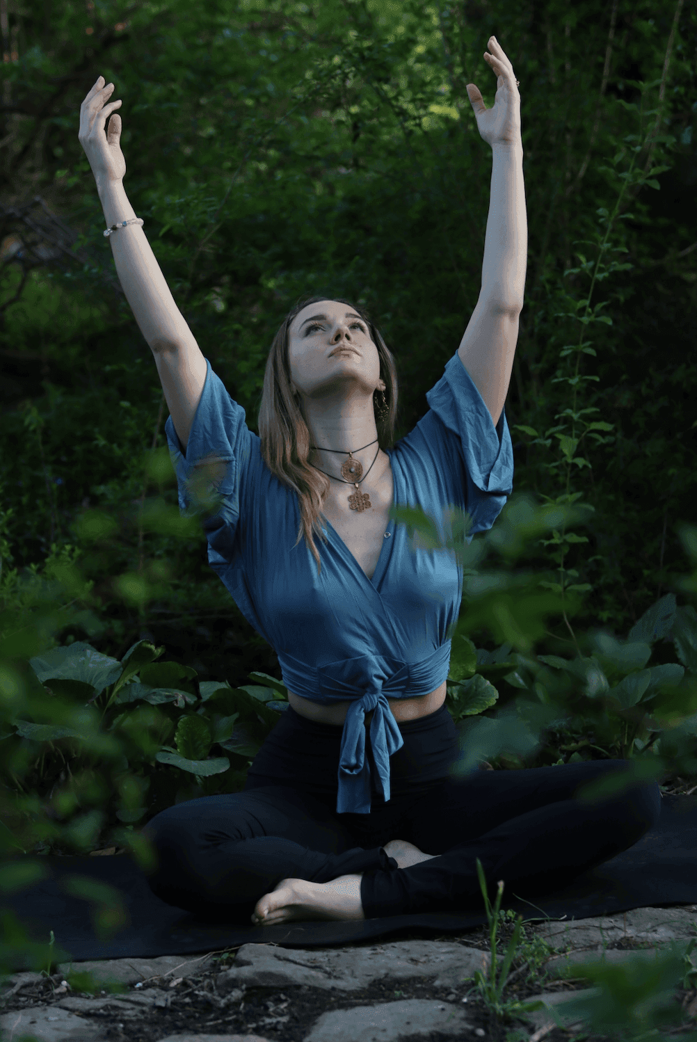 Natahování v parku